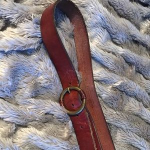 Brown leather belt